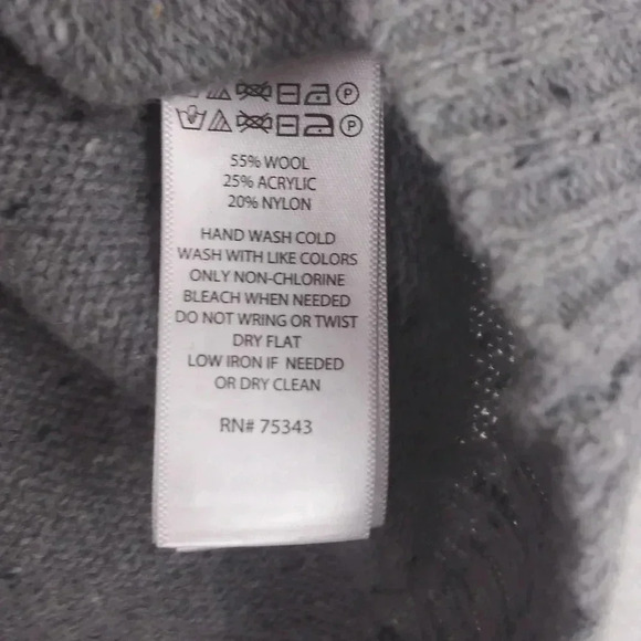 C&C California Turtleneck Wool Blend Sweater Gray - Picture 5 of 5